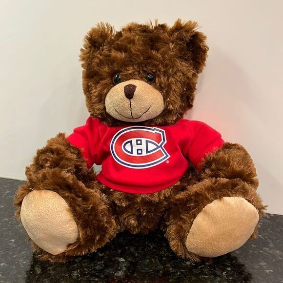 Plushland | Montreal Canadiens Sweater Bear. Size 10” - Picture 1 of 8
